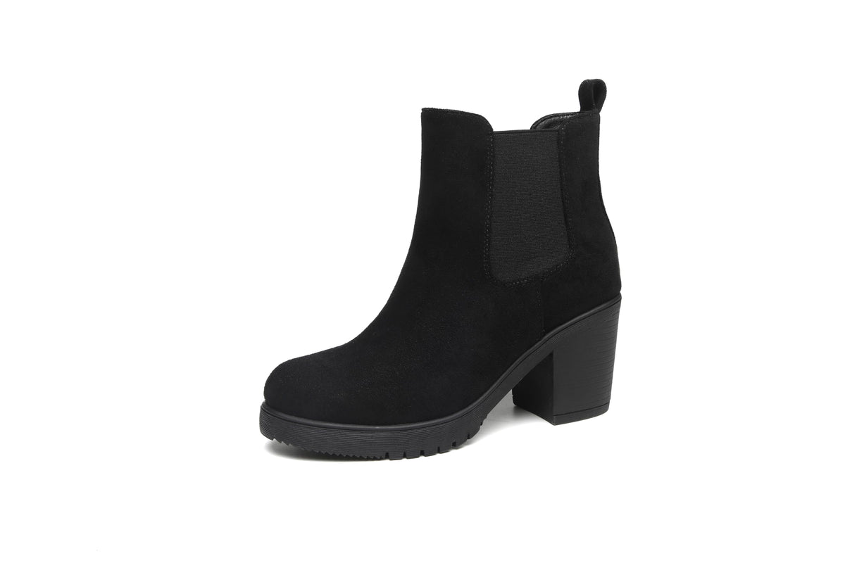TYNDALL Womens Ankle Boots Platform & Chelsea Boots for Women Fall Booties with Low Heel Stylish Dress Boots & Chunky Heel Boots for Women