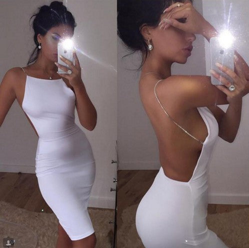 Fashionable Sexy Backless Slim Dress for Women