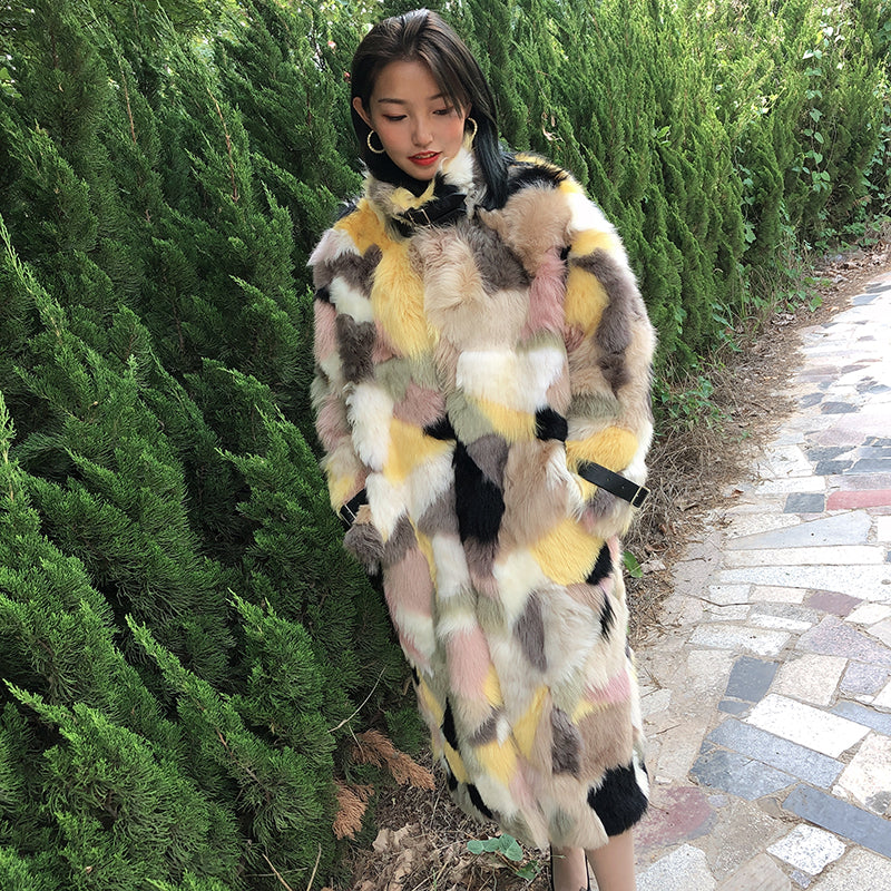 Real Fur Loose Thin Coat