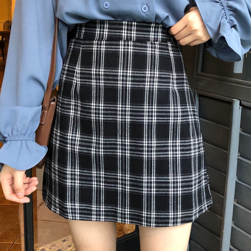 High Waist A-line Bag Hip Skirt for Students