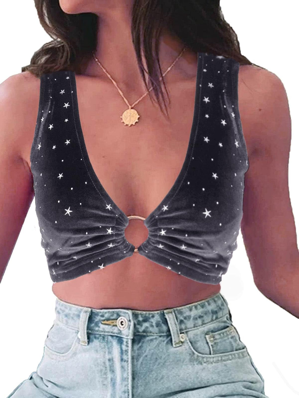 Womens Velvet Grey Rave Outfits Concert Outfits Festival Clothing Crop Bra Bustier Top Sexy Sparkly Grey top XL