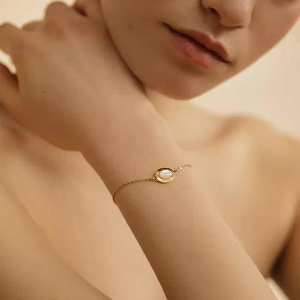 Light Luxury Oval Opal Bracelet for Women
