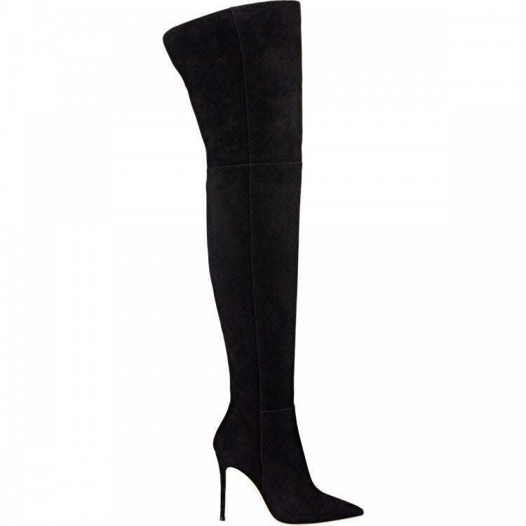 Faux Fur Martin Boots with Rubber Pointed Stiletto Heel