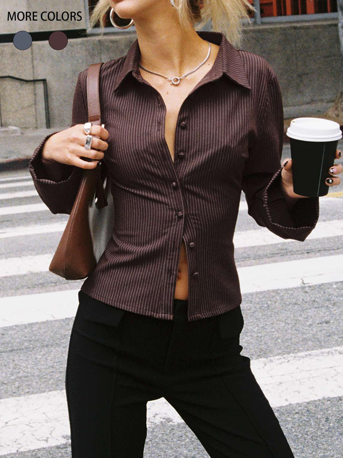 Striped Cardigan Shirt