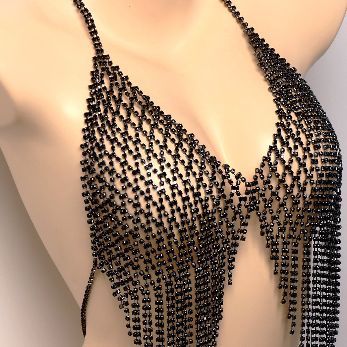 Luxury Rhinestone Tassel Body Chain for Women