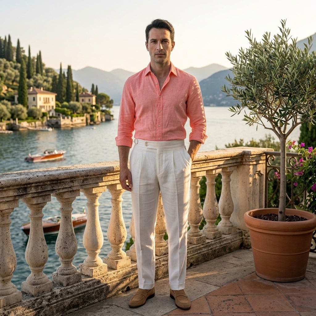 The Alba Estate Trousers  — White