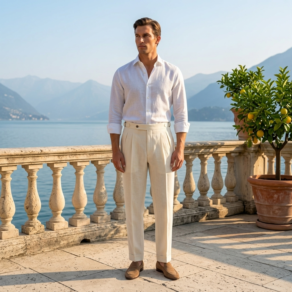 The Riviera Trousers — Beige
