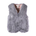 COTECRAM 2025 Vest For Women 2024 Dressy Casual Trendy Sleeveless Fall Winter Fleece Jacket Warm Soft Cozy Faux Fur Coat Open Front Cardigan Waistcoat Plus Size Outerwear (A GrayX-Large)