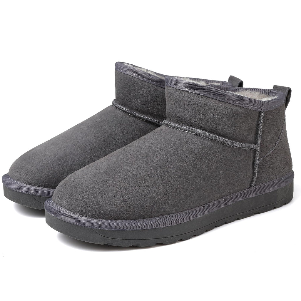 Yozuru Womens Snow Boots Winter Mini Boots Warm Fur Lined Short Boots Classic Suede Slip On Boots Walking Ankle Boots for Women