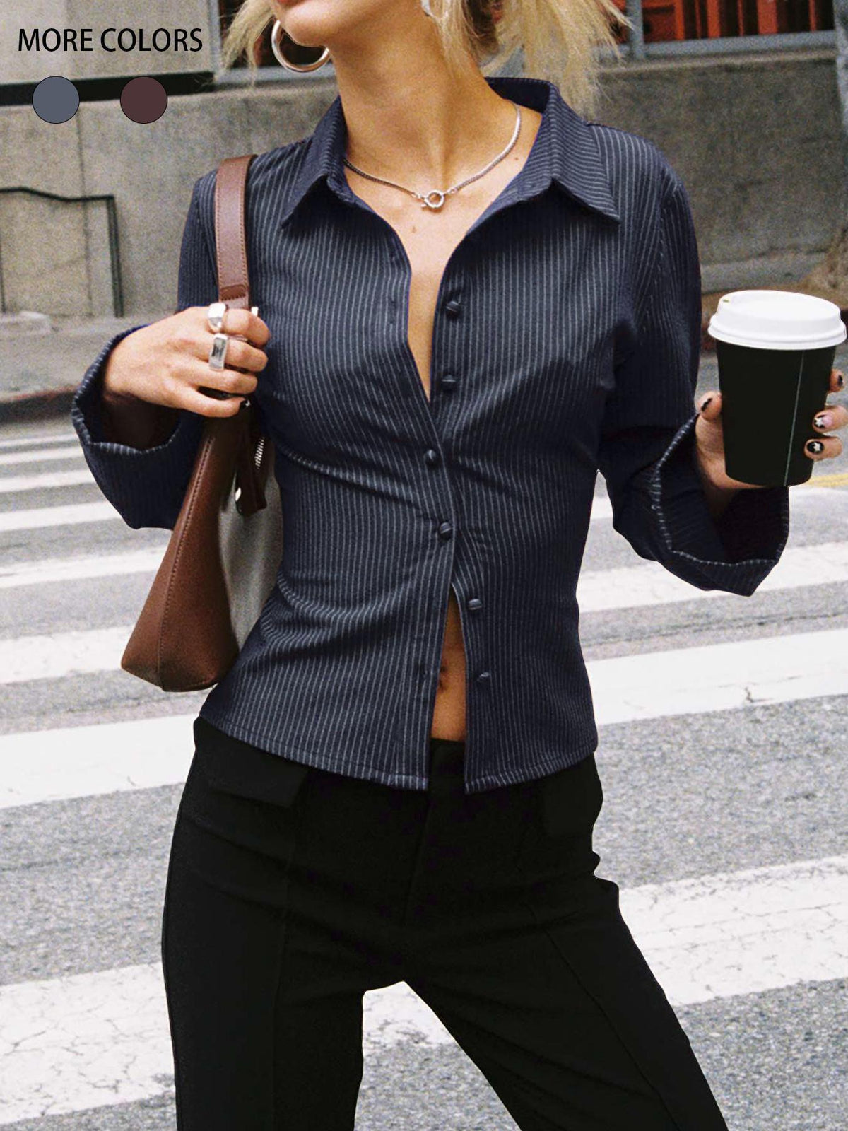 Striped Cardigan Shirt