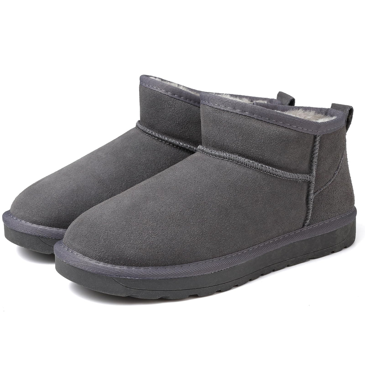 Yozuru Womens Snow Boots Winter Mini Boots Warm Fur Lined Short Boots Classic Suede Slip On Boots Walking Ankle Boots for Women